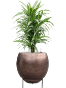 Pot metallic sur pieds marron