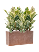 Pot terrazzo rectangle marron