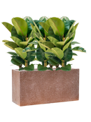 Pot terrazzo rectangle marron