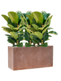 Pot terrazzo rectangle marron