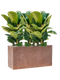 Pot terrazzo rectangle marron