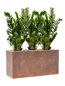 Pot terrazzo rectangle marron